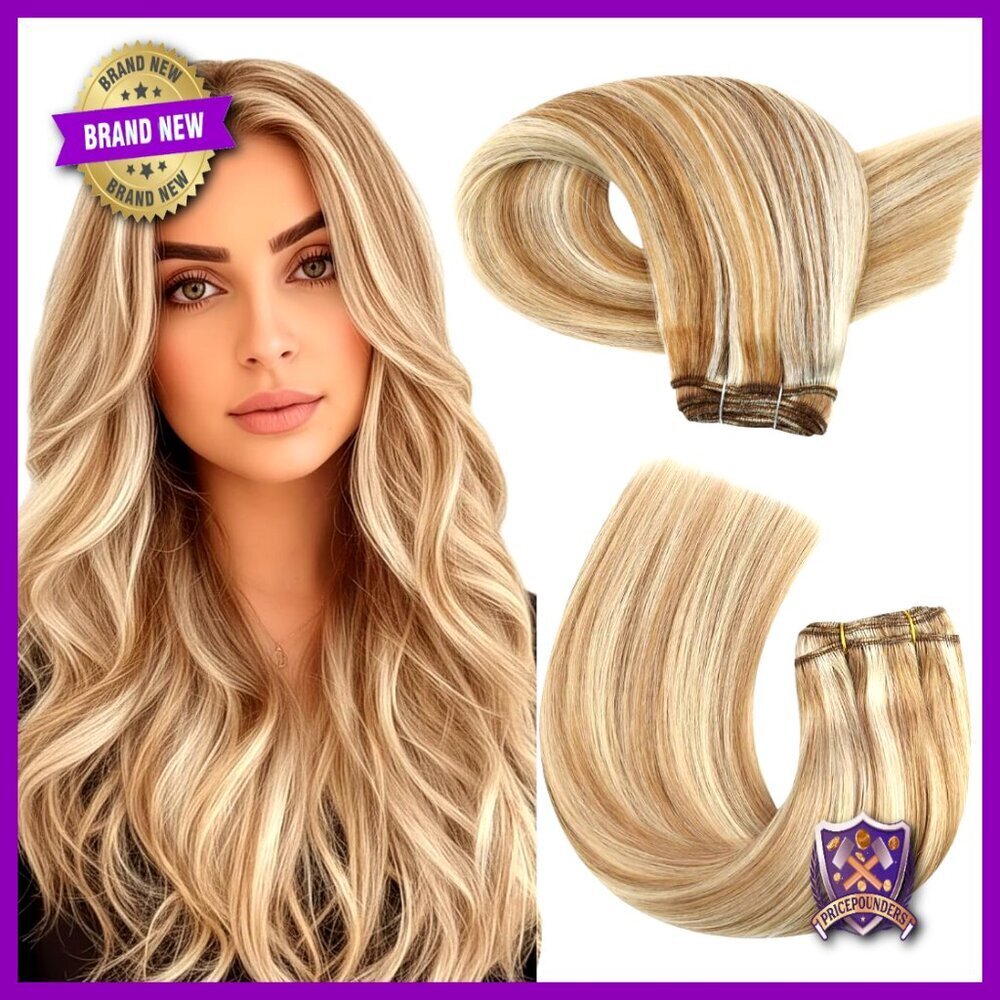 Real Human Hair Extensions Sew-In Weft Remy Hair Medium Length Versatile Styling